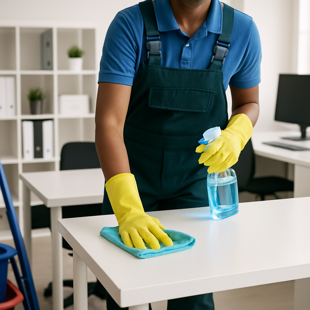Detailed cleaning work photo for: The Comprehensive Guide to Office Cleaning for Businesses in Sydney. Spotless surfaces, bright lighting, no text.